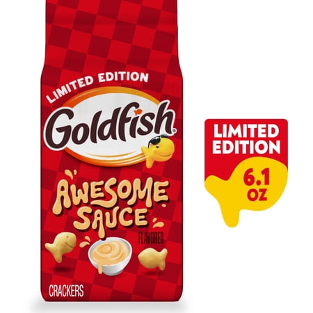 Goldfish Awesome Sauce Flavored Crackers, 6.1 oz Bag