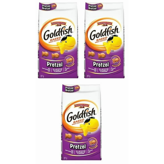 Goldfish Baked Pretzel Crackers, 227g (3 Pack)