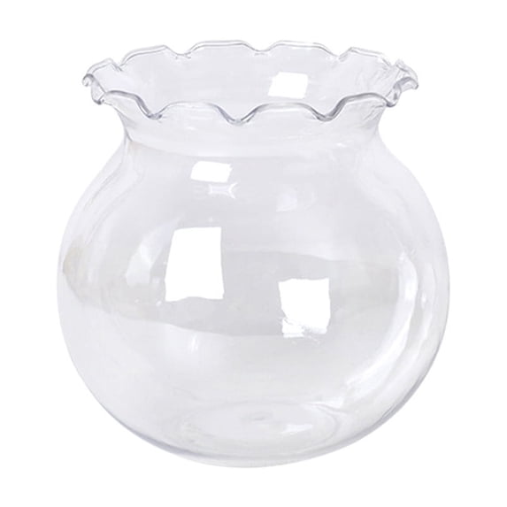 Goldfish Bowl, Clear Shatterproof Desktop Hydroponic Goldfish Aquarium, Decorative Fish Tank for Bedroom Living Room Tabletop Ornament