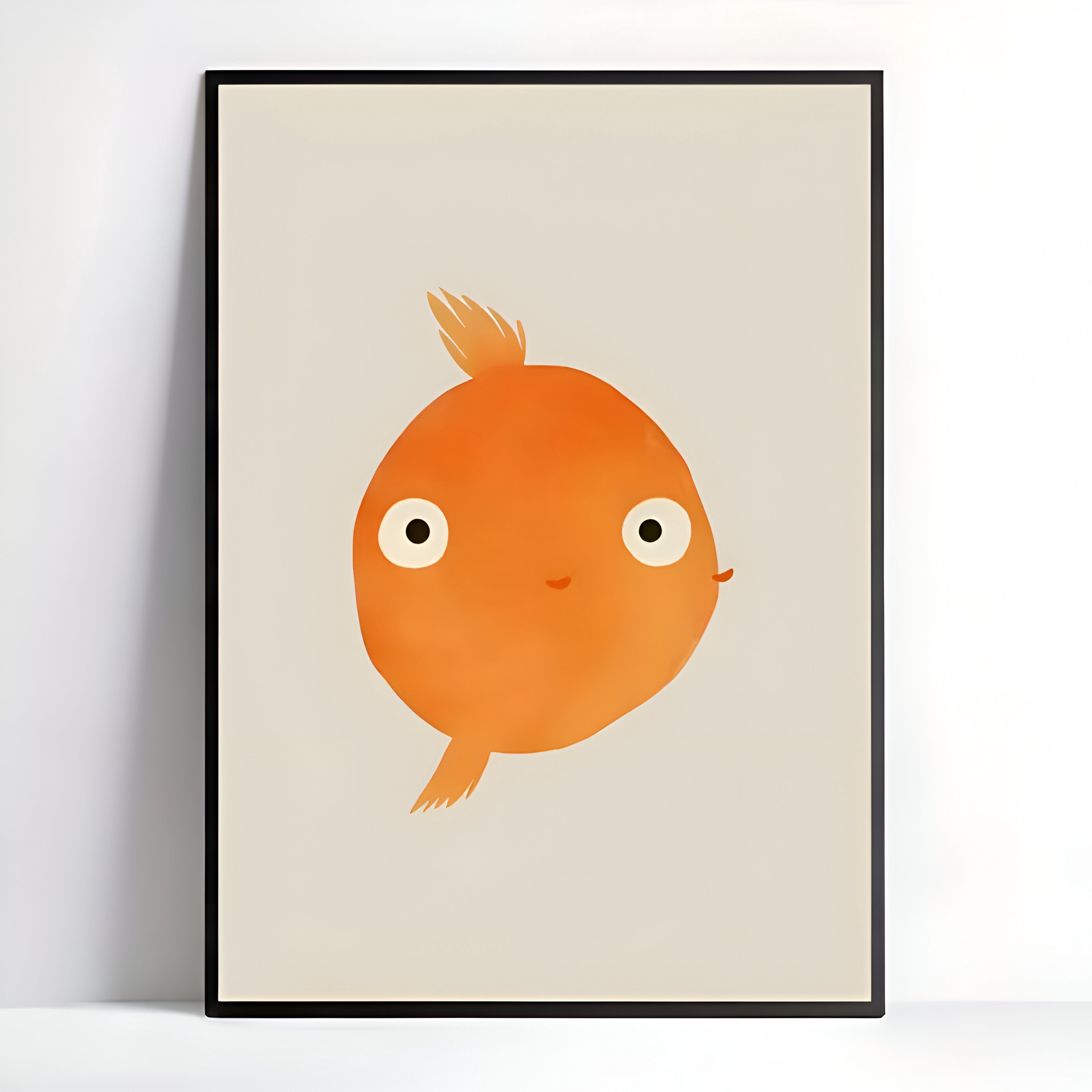 Photo inspiration: Goldfish Cartoon Wall Art Poster Modern Retro Home Decor Kawaii Photo Inspiration