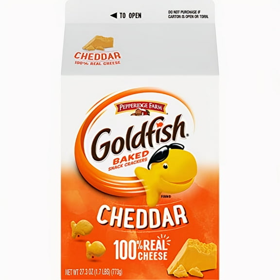 Pepperidge Farm Goldfish Cheddar Cheese Crackers 27.3 oz (Pack of 20)