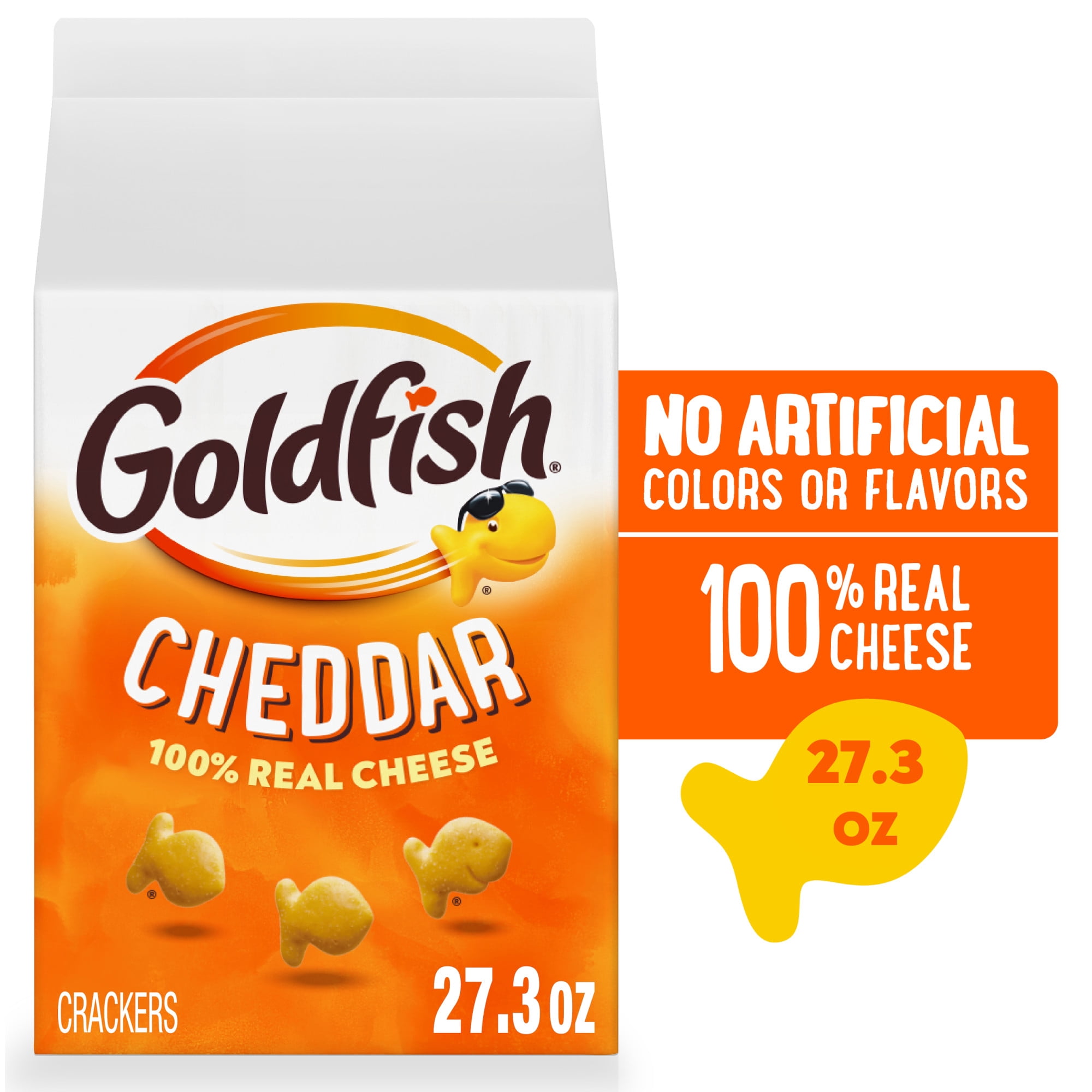 big box of fish crackers 2 Pepperidge Farm Goldfish 30oz Cartons Just $7.80 on Amazon go snacking or to pack in lunches. Goldfish Mega Bites Sharp Cheddar