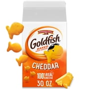Goldfish Cheddar Cheese Crackers, Baked Snack Crackers, 30 oz Carton