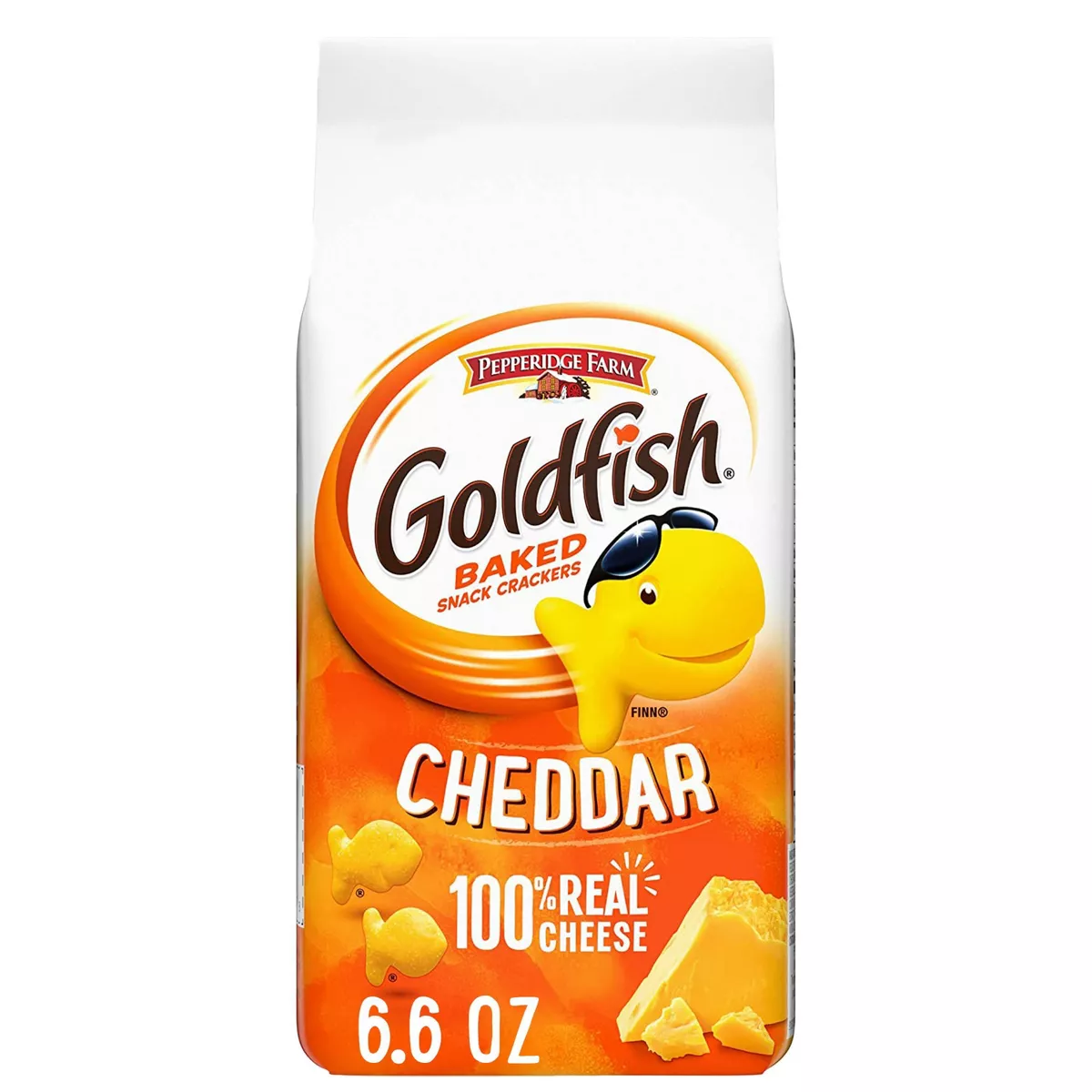 Goldfish Cheddar Cheese Crackers, Baked Snack Crackers, 6.6 oz Bag8 Pk