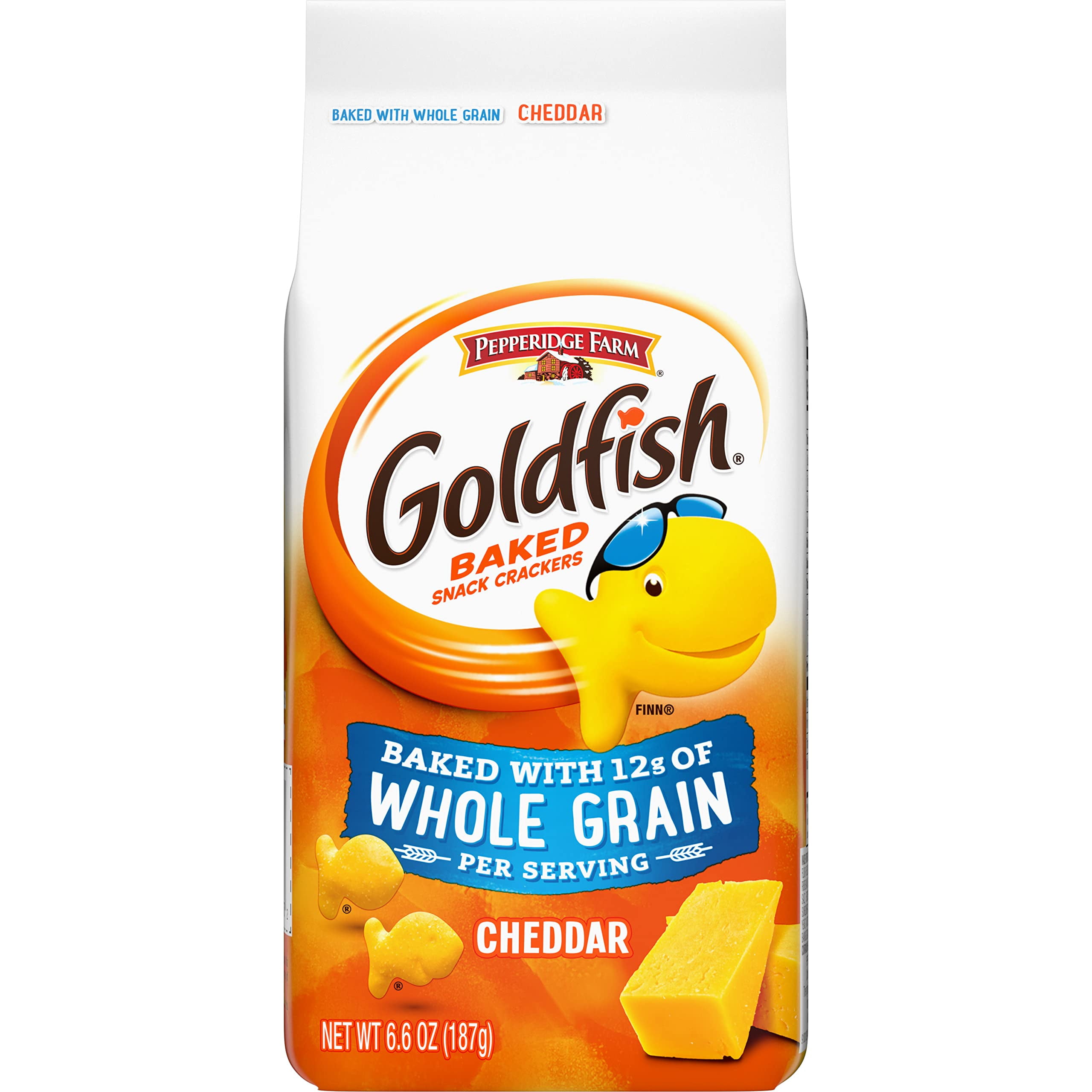 Goldfish Cheddar Cheese Crackers, Baked Snack Crackers, 6.6 oz Bag