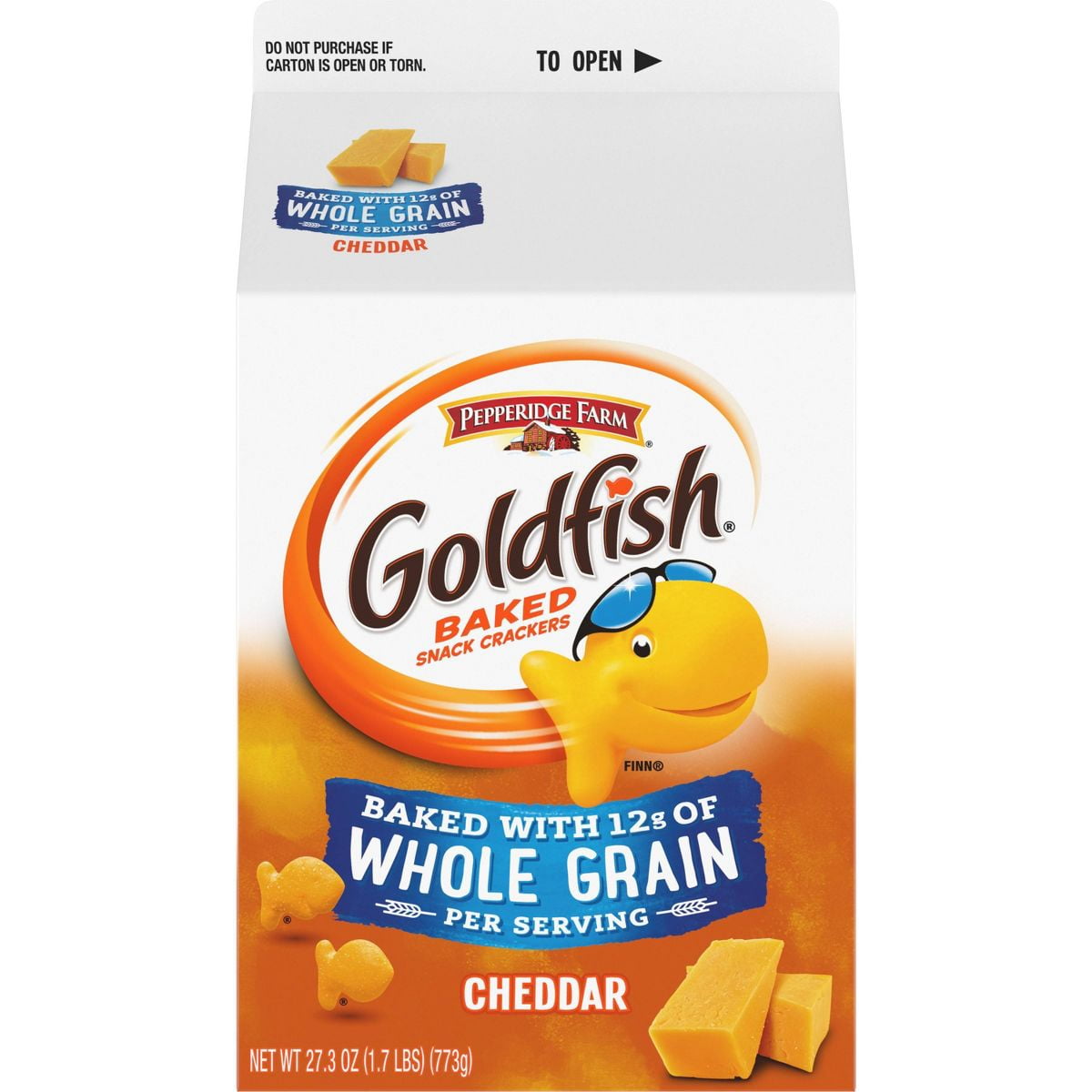 Goldfish Cheddar Cheese Crackers Baked with Whole Grain Carton - 27.3oz - Pack of 2