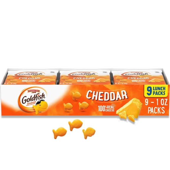 Goldfish Cheddar Cheese Crackers Multipack 9 ct / 1 oz - Pack of 1