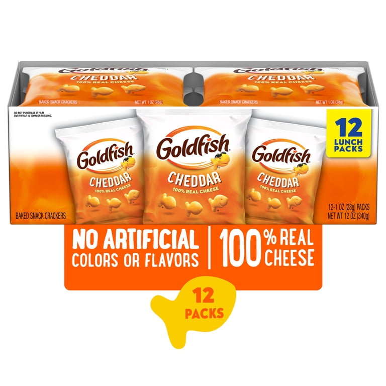 big box of gold fish Goldfish Cheddar Cracker and Flavor Blasted Xtra Cheddar Crackers, Snack Crackers, 30 oz Cartons, 2 CT to produce top quality food Goldfish Crackers 26.3 oz. box