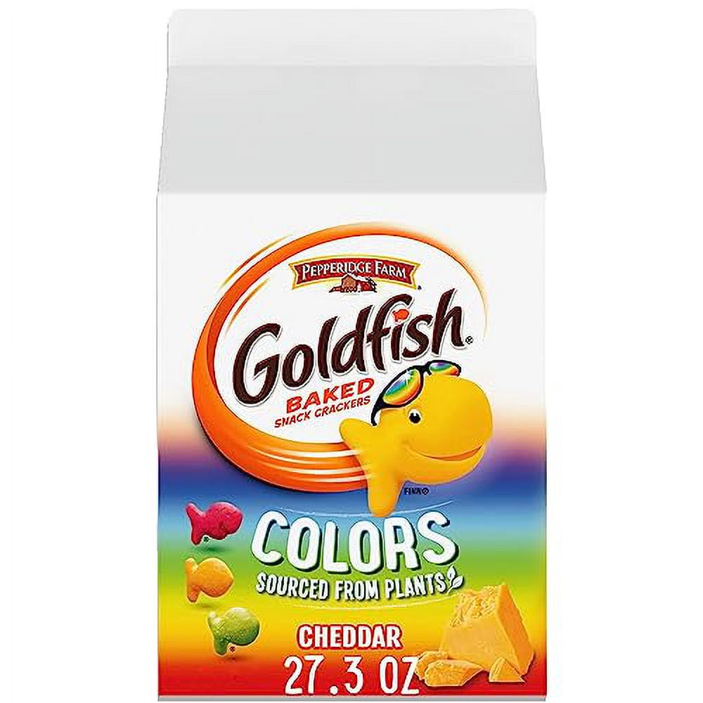Goldfish Colors Cheddar Cheese Crackers, 27.3 oz Carton - Walmart.com