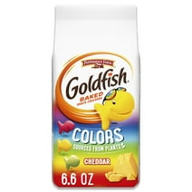 Goldfish Colors Cheddar Cheese Crackers, Baked Snack Crackers, 6.6 oz Bag