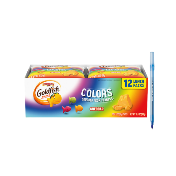Goldfish Colors Cheddar Crackers 0.9 oz 12 ct
