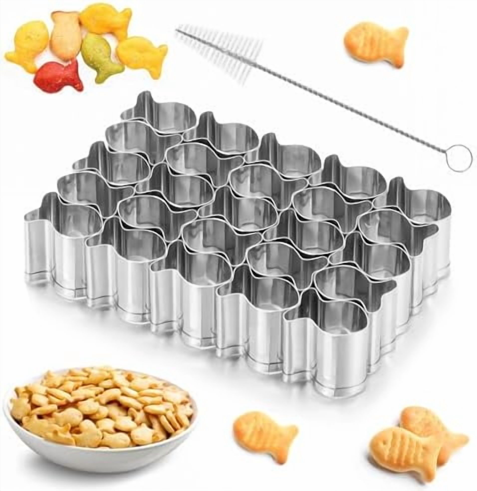 Goldfish Cracker Cutter, 25 Cavity Mini Gold Fish Cutter, Stainless ...