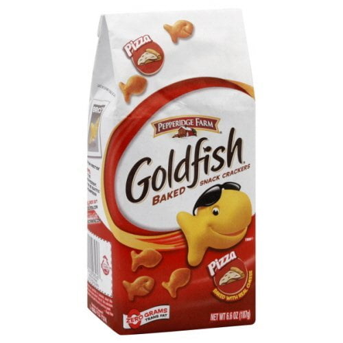 Goldfish Crackers, Baked Snack, Pizza, 6.6 Oz. Pack of 4