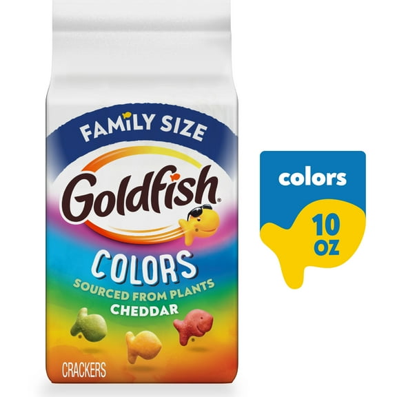 Goldfish Colors Cheddar Cheese Crackers, 10 oz Bag