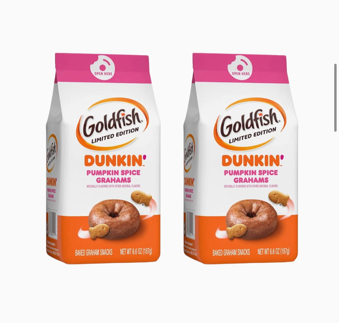 Goldfish Crackers Dunkin Donuts Limited Edition Pumpkin Spice 2 Dunkin