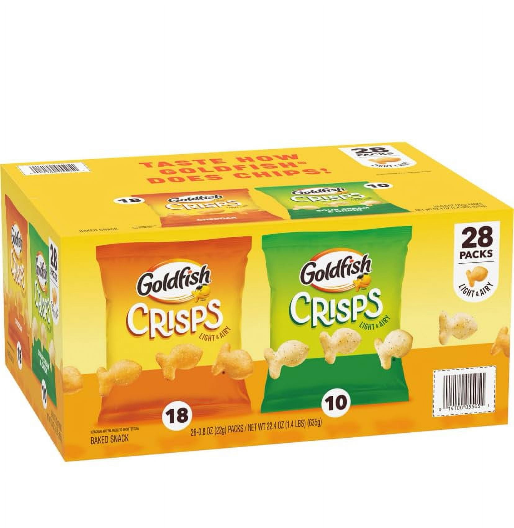 Goldfish Crisps Cheddar and Sour Cream and Onion variety pack (0.8 oz
