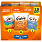 Goldfish Family Faves Cheese Cracker Crackers, 20 Bag Variety Pack