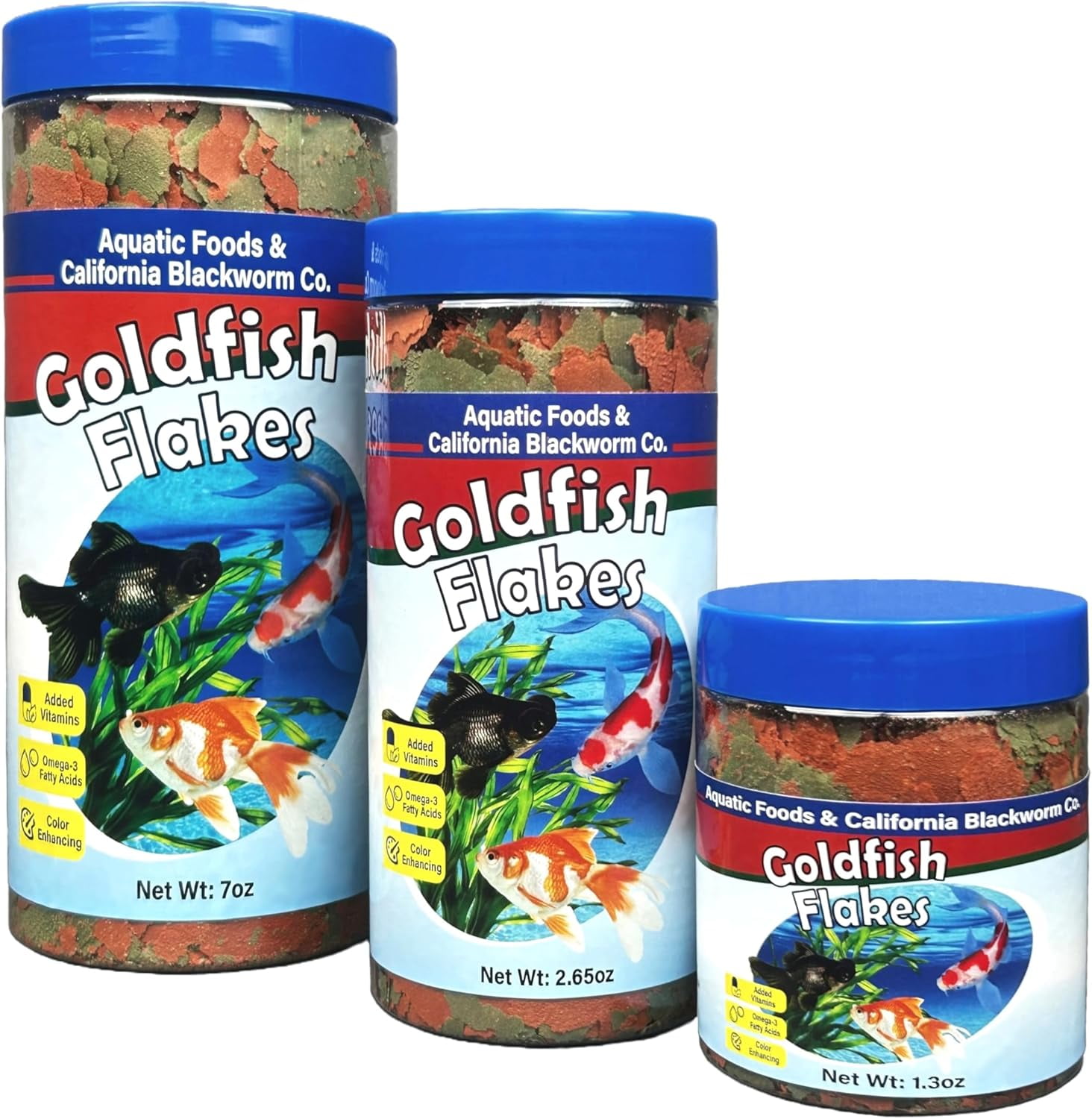 View of Goldfish Flakes, 42% Protein Premium Goldfish Flakes for Aquarium and ...