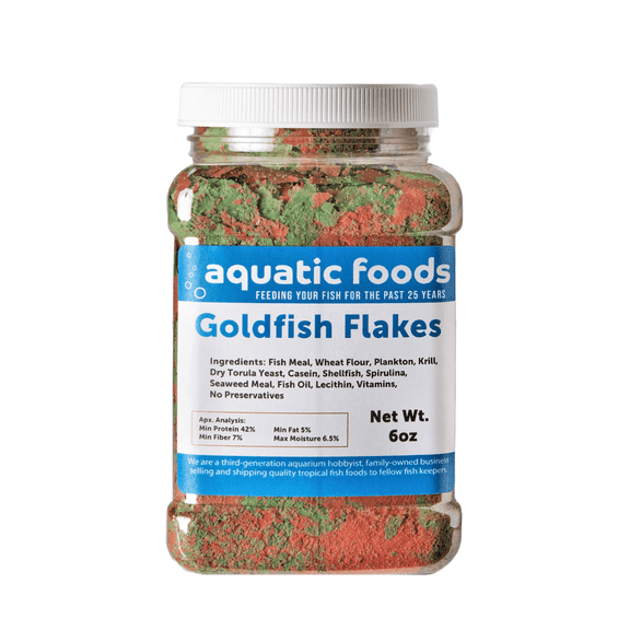Goldfish Flakes, Premium Smaller Goldfish Flakes for Aquarium Goldfish, Koi & Pond Fish- AFI Goldfish Flakes6oz Med Jar