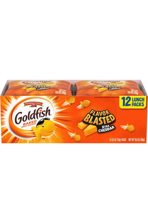 Flavor Blasted Crackers, Xtra Cheddar Snack Packs, 12 Count Multipack