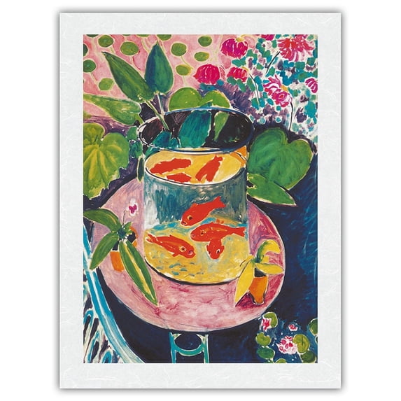 Goldfish - From an Original Color Painting by Henri Matisse c.1912 - Japanese Unryu Rice Paper Art Print 24 x 32 in