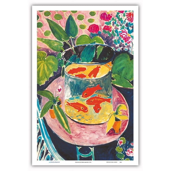 Goldfish - From an Original Color Painting by Henri Matisse c.1912 - Master Art Print (Unframed) 12in x 18in