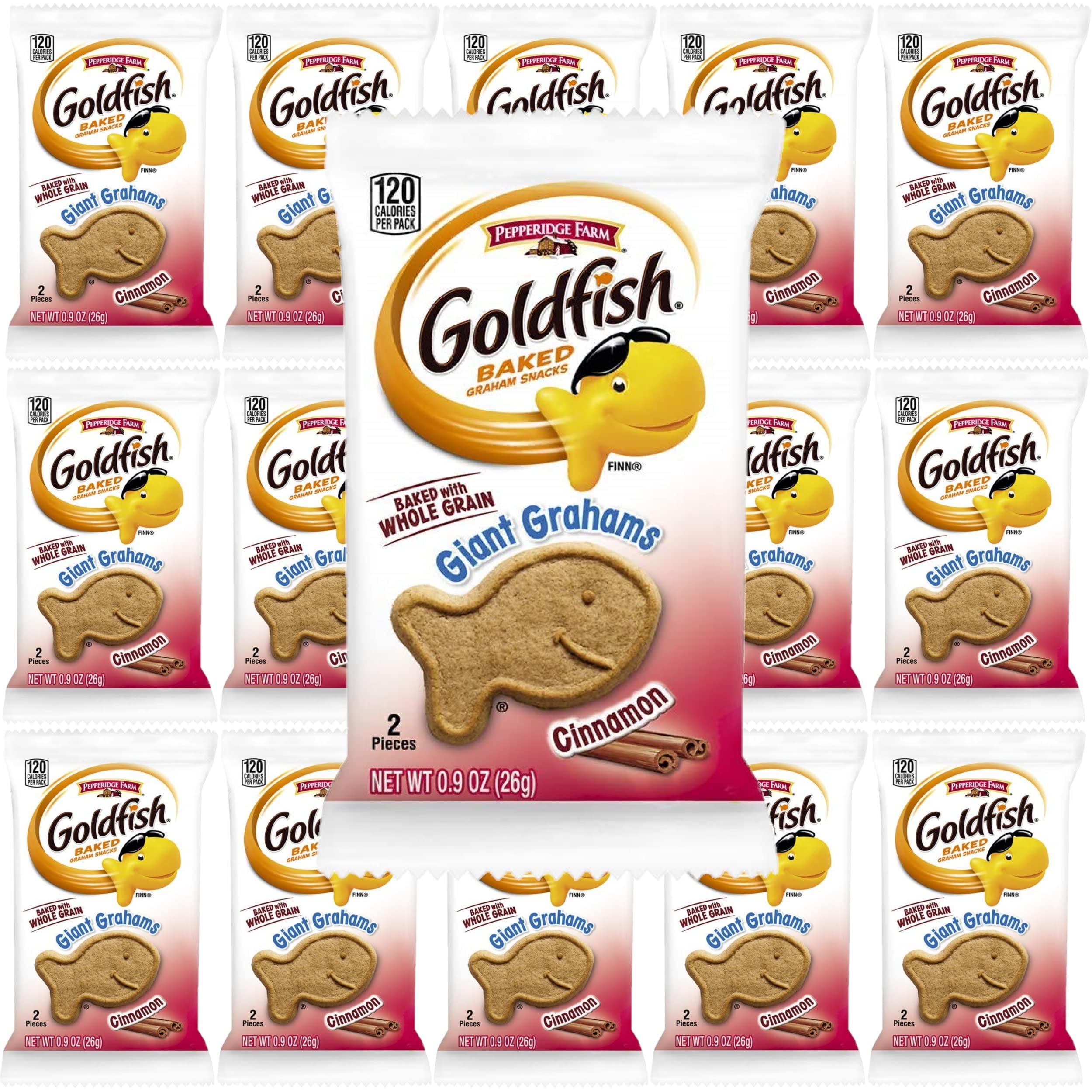 Goldfish Giant Graham Crackers RE32Cinnamon Flavor Pack of 18