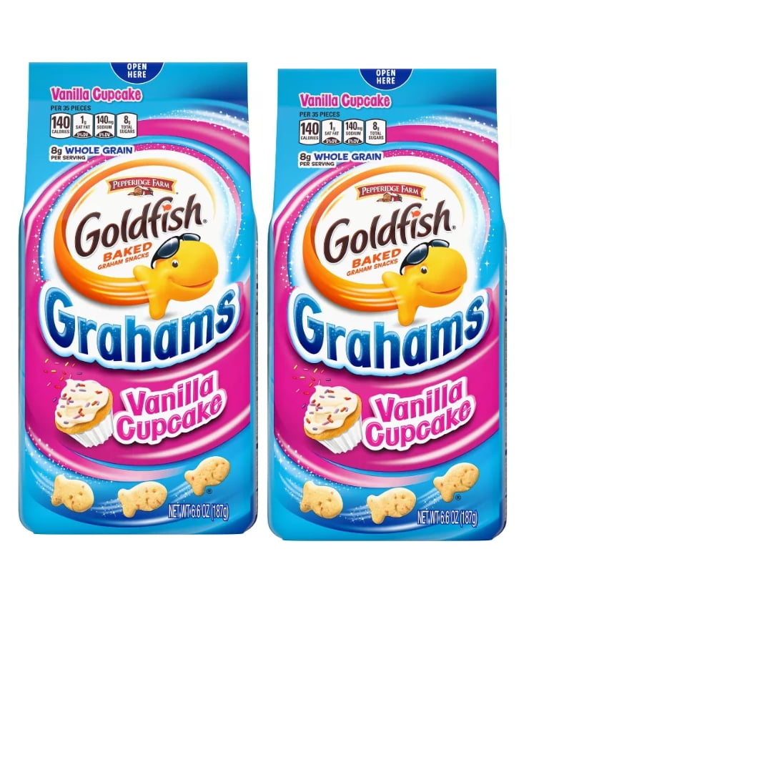 Goldfish Grahams Vanilla Cupcake Crackers 6.6oz Pack of 2