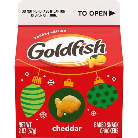 Goldfish Holiday Cheddar Crackers, 2 oz Carton