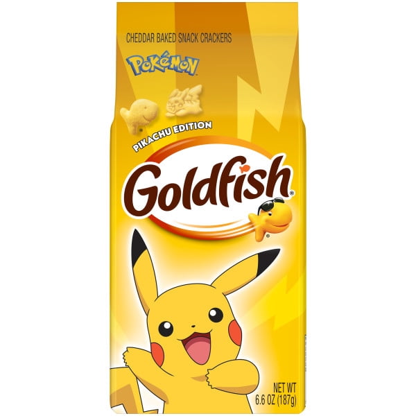 Goldfish® LTO Pokémon Pikachu Edition Cheddar Cheese Baked Snack Crackers, 6.6 Oz Bag