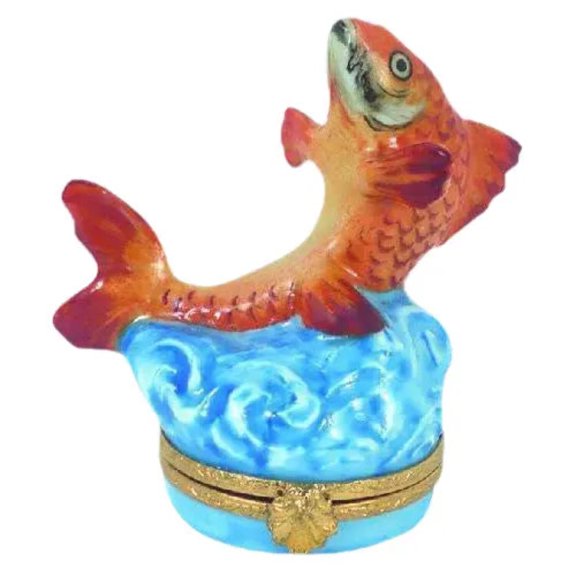 Goldfish Limoges Box for Collectors Limoges Box Porcelain Figurine