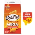 thumbnail image 1 of Goldfish Mega Bites Sharp Cheddar Cheese Crackers, 24.3 oz Carton, 1 of 11