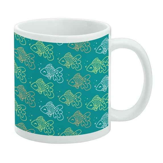 Goldfish Pattern White Mug