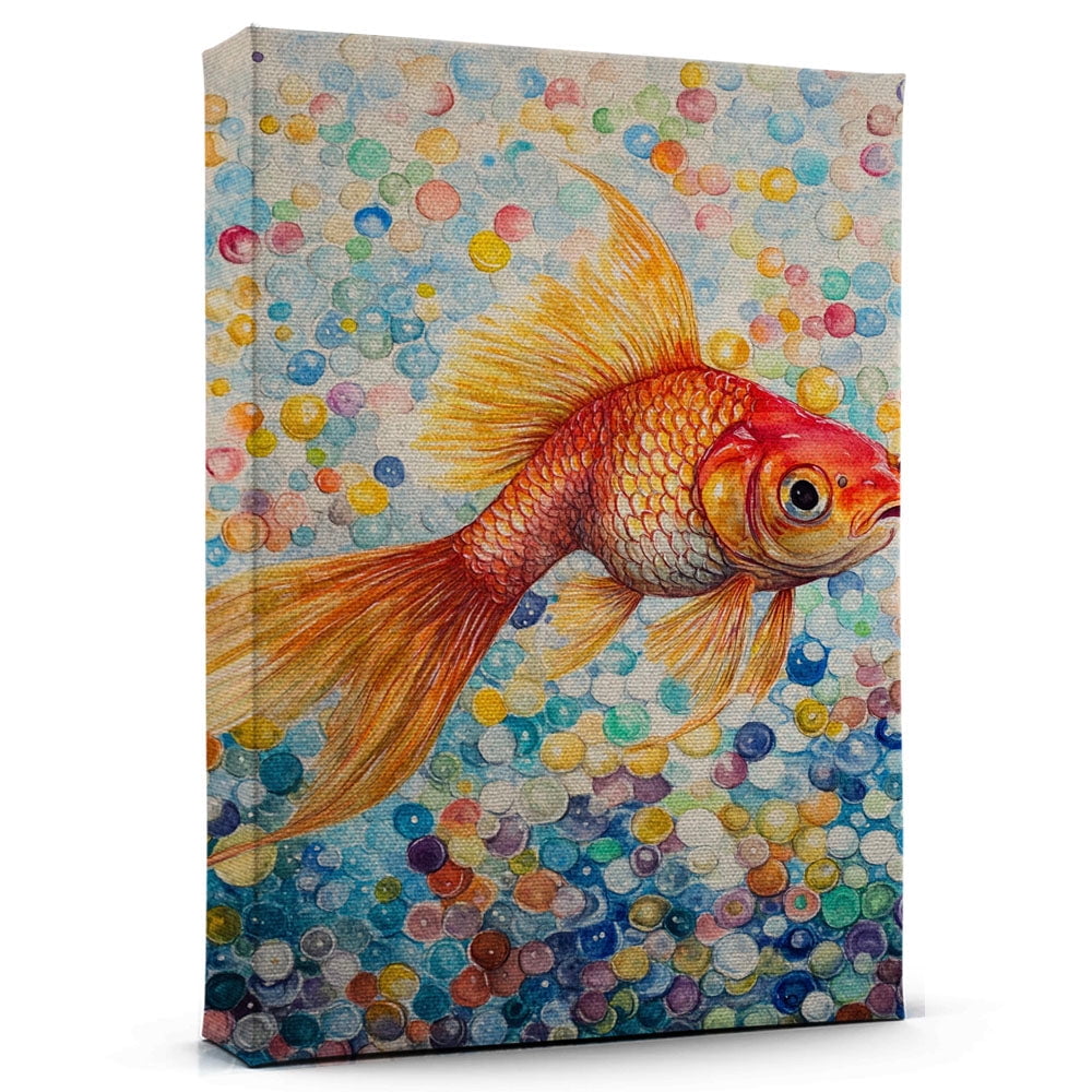 Curated visual reference: Gallery Detail: Goldfish Pearlscale Canvas Wall Art Animal Decor Goldfish Pearlscale