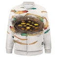 thumbnail image 1 of Goldfish Symbolizes Wealth Baseball Jersey Fashion Ribbed Sleeve Man Women's Jacket Motion Tops XXS-6XL, 1 of 7