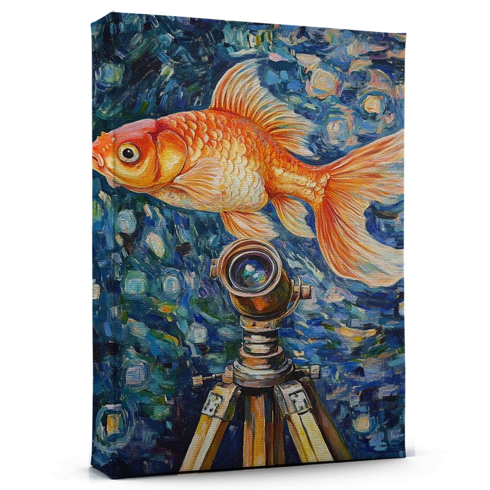 View of Goldfish Telescope Pictures Wall Decor - Colorful Goldfish Telescope ...