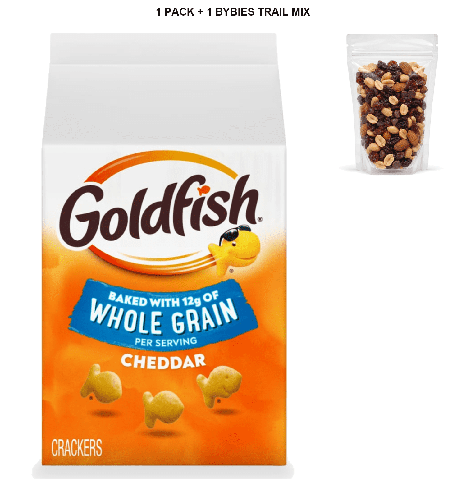 Goldfish Whole Grain Cheddar Baked Snack Crackers, 1 Carton, 27.3 oz ...