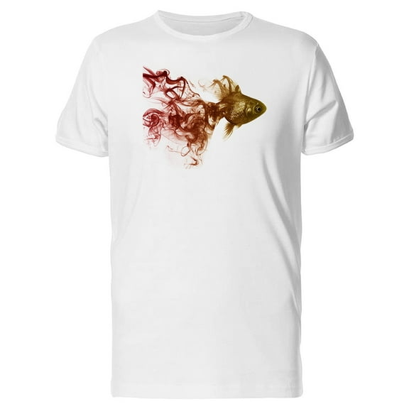 Goldfish With Smoke Art T-Shirt Men -Image by Shutterstock, Male Small