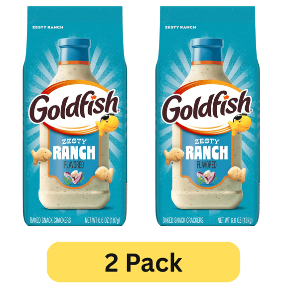 Goldfish Zesty Ranch Crackers, 6.6 oz, Pack of 2
