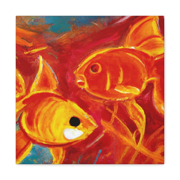 "Goldfish in Reflection" - Canvas