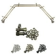 thumbnail image 1 of Goldie 13/16" Double Bay Window curtain rod Adjustable 20"-36", 38"-72" - Antique Brass,(ABay-71-4D), 1 of 4