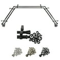thumbnail image 1 of Goldie 13/16" Double Bay Window curtain rod Adjustable 20"-36", 38"-72" - Black,(ABay-71-2D), 1 of 4