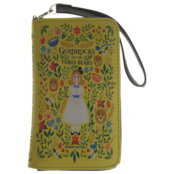 Goldilocks & The Three Bears Yellow Faux Leather Wristlet Wallet With Storybook