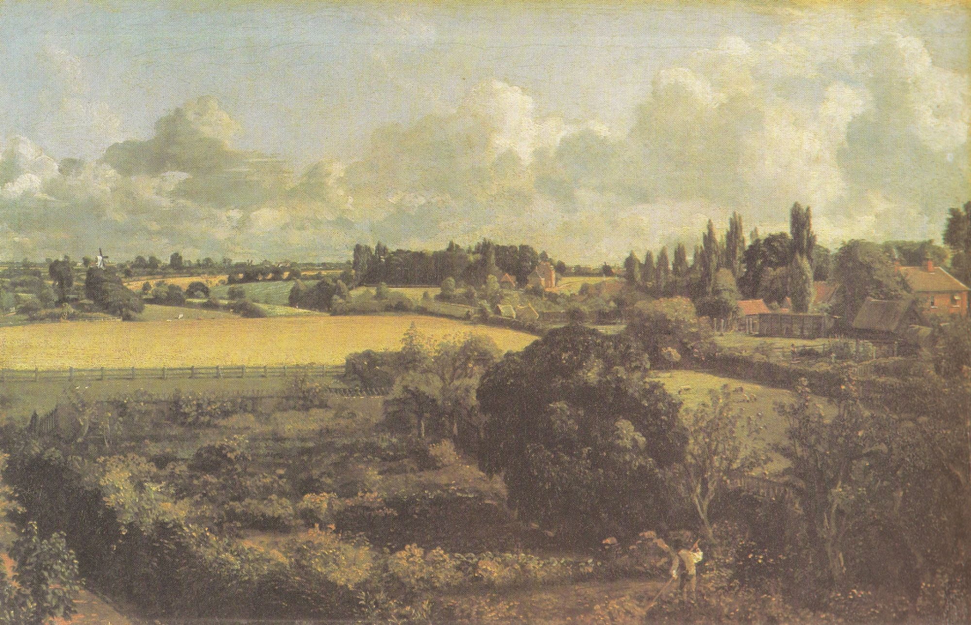 Golding Constables kitchen garden East Bergholt c1810 Canvas Art - John Constable (18 x 24)