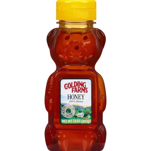 Golding Farms 100% Pure Honey Bear, 12 oz Squeeze Bottle