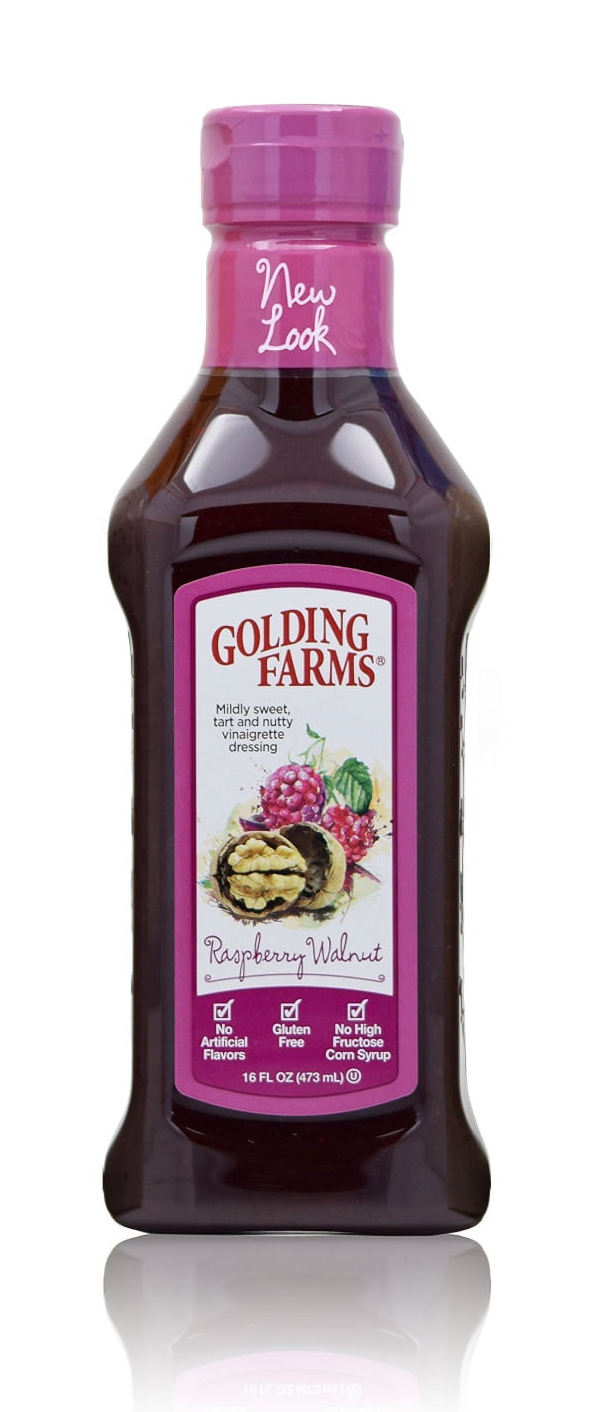 Golding Farms Raspberry Walnut Vinaigrette Dressing, 16 oz - Walmart  Business Supplies