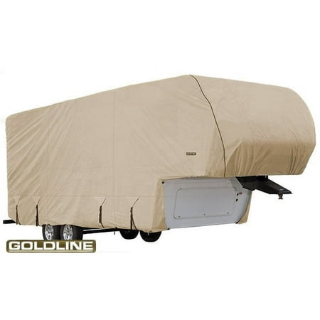Goldline Fifth Wheel Trailer Covers by Eevelle | Fits 34 - 36 Feet | Tan