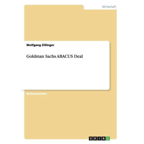 Goldman Sachs ABACUS Deal (Paperback)