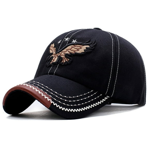 Pre-Owned Goldmeet Fashion 3D Eagle Embroidery Baseball Men Women Washed Denim Sports Active Casual Hat