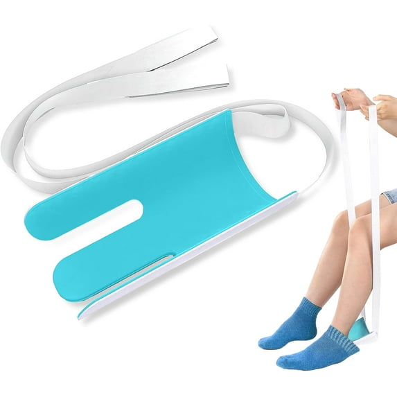 Goldprice Sock Aid Device, sock helper easy on easy off, for seniors, Disabled,Pregnant, Diabetics -Sock put on helper(Blue)